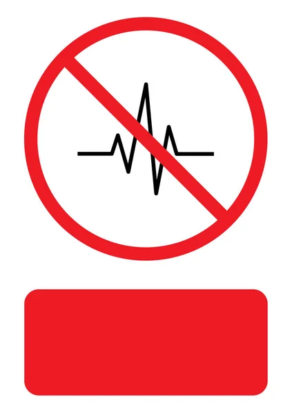 Icono ilustrado aislado sobre un fondo - Heartbeat — Vector de stock