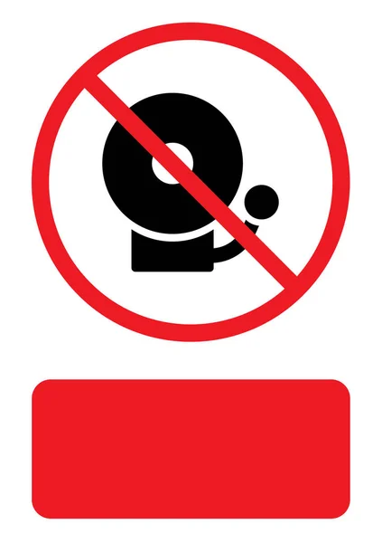 Icono ilustrado aislado sobre un fondo - Campana de alarma contra incendios — Vector de stock