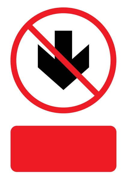 Icono ilustrado aislado sobre un fondo - Flecha hacia abajo — Archivo Imágenes Vectoriales