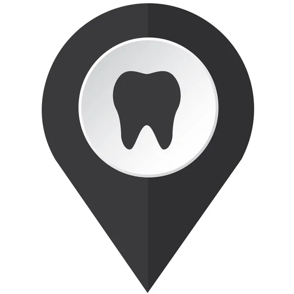 Illustriertes Symbol isoliert auf einem Hintergrund - Zahn — Stockvektor