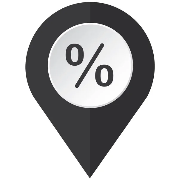 Geïllustreerd pictogram geïsoleerd op een achtergrond-percentage — Stockvector