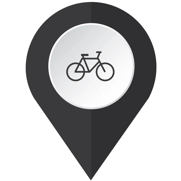 Εικονογραφημένο εικονίδιο απομονωμένο σε φόντο-ποδήλατο — Διανυσματικό Αρχείο