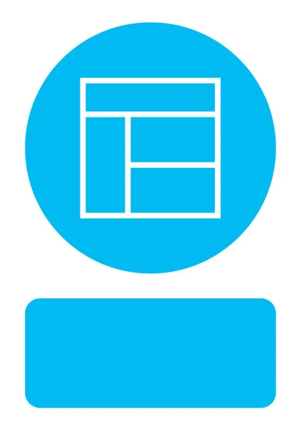 Geïllustreerd icoon geïsoleerd op een achtergrond-Web wireframe 4 Way — Stockvector
