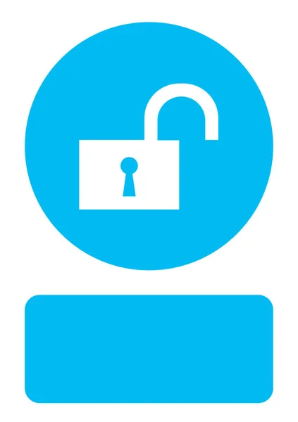 Illusztrált ikon izolált a háttérben-Unlock — Stock Vector