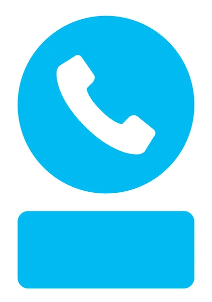 Ilustrowana ikona izolowane na tle-telefon — Wektor stockowy
