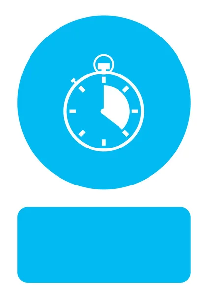 Geïllustreerd pictogram geïsoleerd op een achtergrond-stopwatch 3 eighths — Stockvector