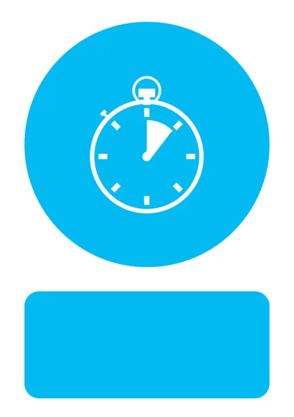 Geïllustreerd pictogram geïsoleerd op een achtergrond-stopwatch 1 achtste C — Stockvector