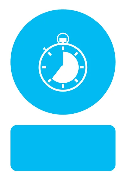 Illustrated Icon Isolated on a Background - Stopwatch 5 Eighths — Stock Vector