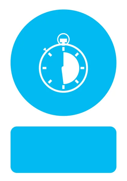 Geïllustreerd pictogram geïsoleerd op een achtergrond-stopwatch half compl — Stockvector