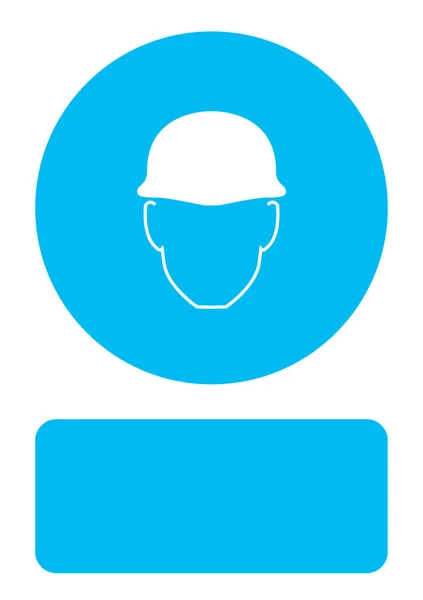 Ілюстрована ікона ізольована на тлі - безпечний шолом — стоковий вектор