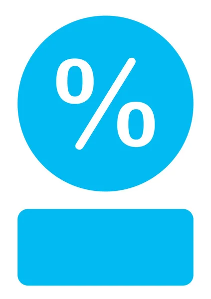 Ikona ilustrowana izolowana na tle — procent — Wektor stockowy