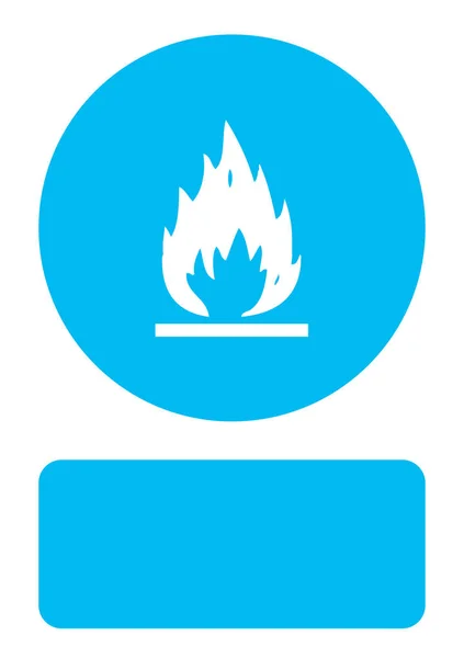 Icona illustrata isolata su uno sfondo - Open Flame — Vettoriale Stock