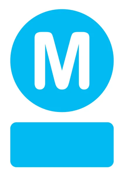Illusztrált ikon elszigetelt a background-M — Stock Vector