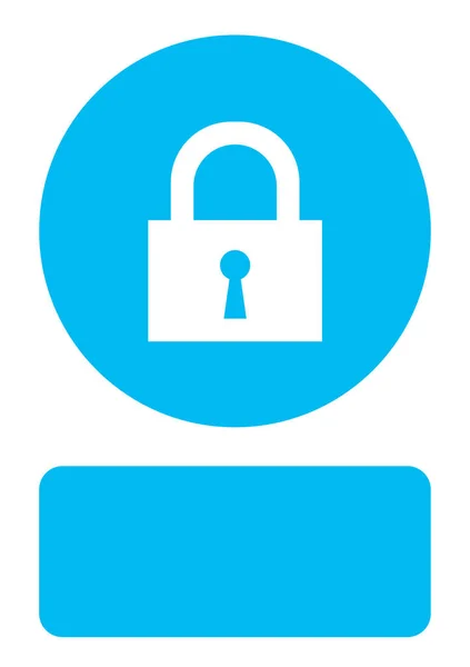 Illustrated Icon Isolated on a Background - Lock Locked — Stock Vector