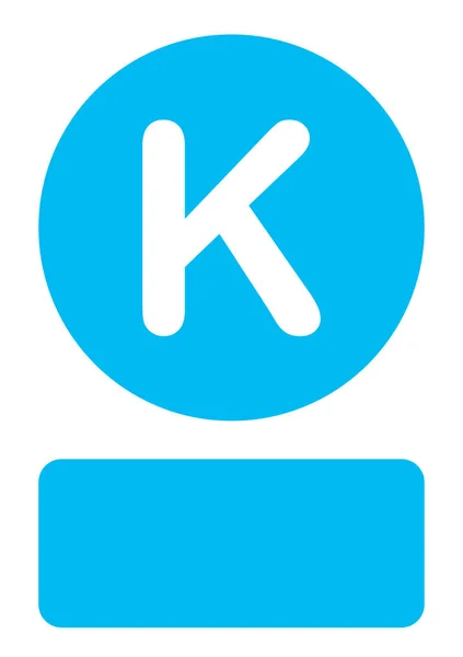Illustrerad ikon isolerad på en bakgrund-K — Stock vektor