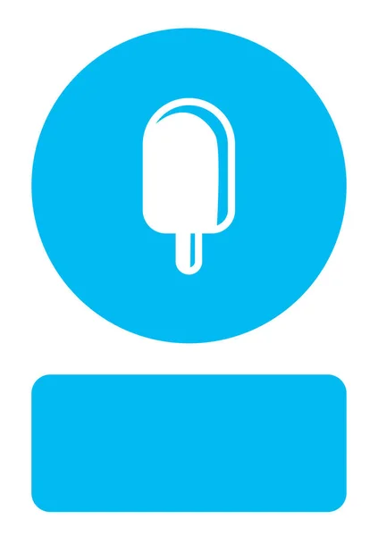 Illustrated Icon Isolated on a Background - Ice Lolly — Stock Vector