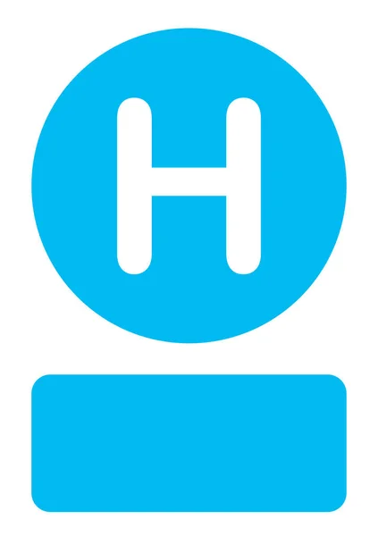 Illustrerad ikon isolerad på en bakgrund-H — Stock vektor