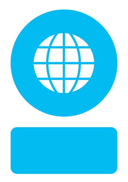 Icona illustrata isolata su uno sfondo - Globo riempito — Vettoriale Stock
