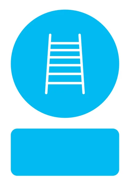 Ícone ilustrado isolado em um fundo escada de incêndio — Vetor de Stock
