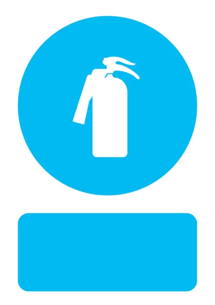 Ilustrowana ikona izolowane na tle-gaśnica — Wektor stockowy