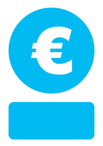 Icono ilustrado aislado sobre un fondo - Euro Sign — Vector de stock