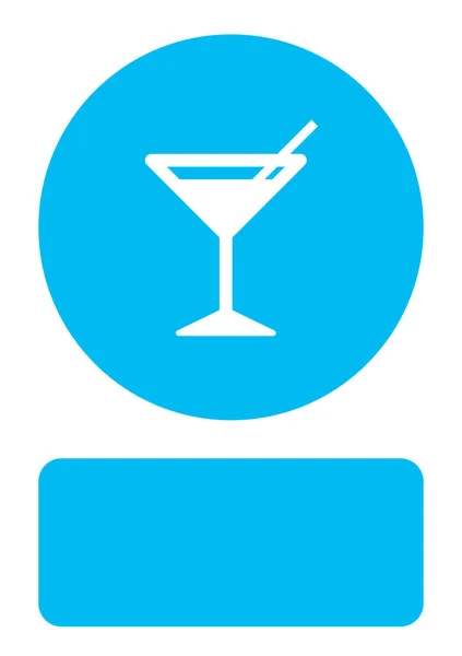 Ілюстрована ікона ізольована на тлі - коктейль — стоковий вектор