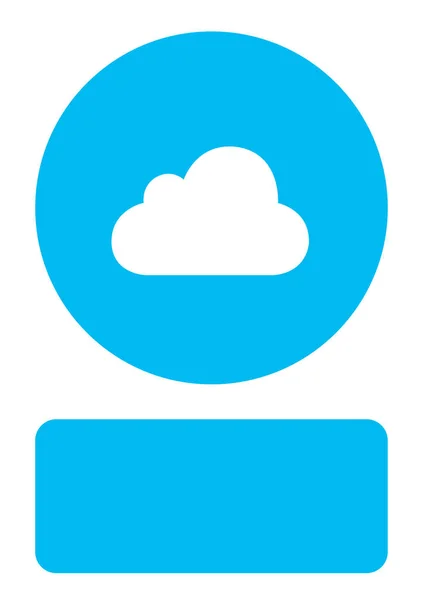 Illustrerad ikon isolerad på en bakgrund-Cloud — Stock vektor