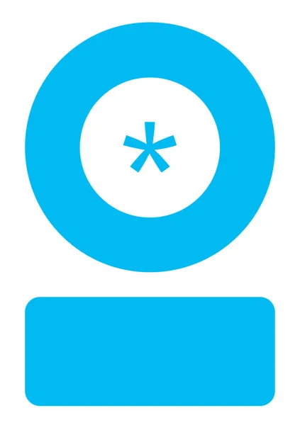 Icona illustrata isolata su uno sfondo - Riempimento cerchio Asterisco — Vettoriale Stock