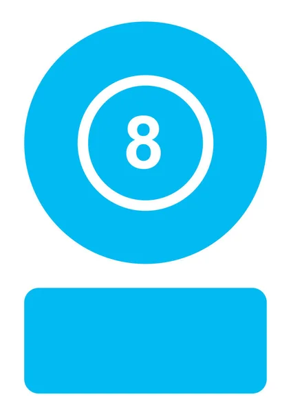 Ilustrované ikony izolované na pozadí-kruh 8 – obrys — Stockový vektor