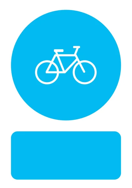 Ícone Ilustrado Isolado em Fundo - Bicicleta — Vetor de Stock
