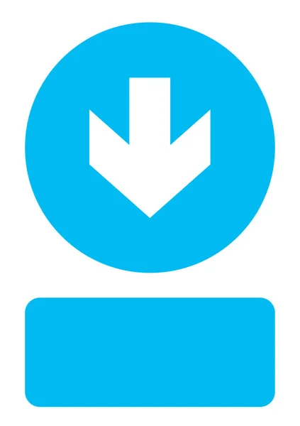 Illustrerad ikon isolerad på en bakgrund-pil ner — Stock vektor
