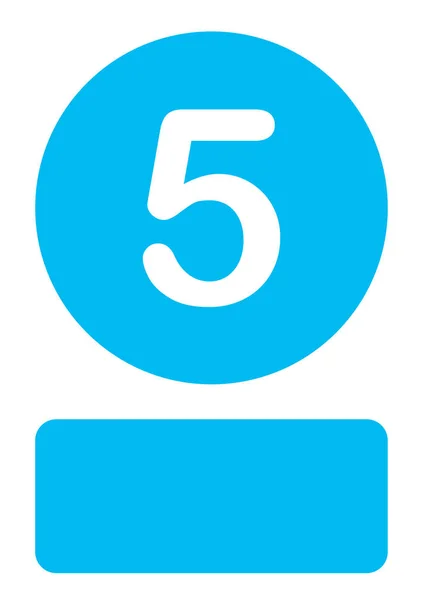 Icono ilustrado aislado sobre un fondo - 5 — Vector de stock