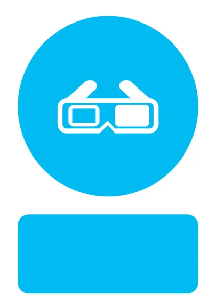 Ikone isoliert auf einem Hintergrund - 3D-Brille — Stockvektor