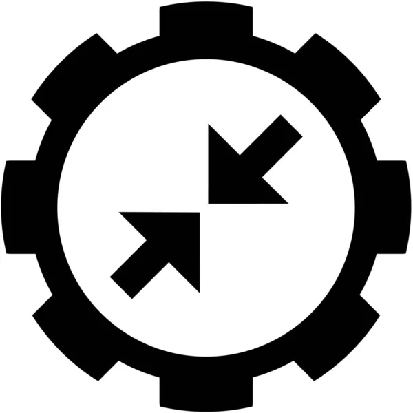 Icono ilustrado aislado sobre fondo - Alejar — Vector de stock