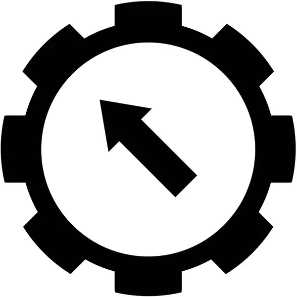 Icône illustrée isolée sur un fond - flèche en haut à gauche — Image vectorielle