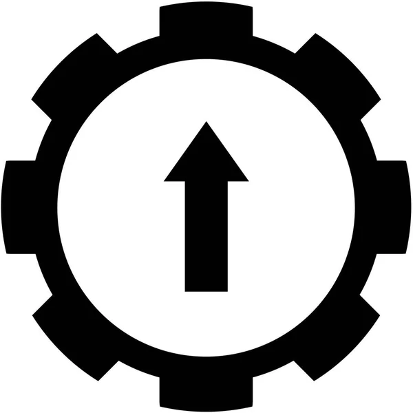 Icono ilustrado aislado sobre un fondo - Flecha hacia arriba — Archivo Imágenes Vectoriales
