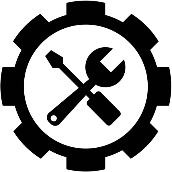 Ikona ilustrowana na białym tle-narzędzia — Wektor stockowy