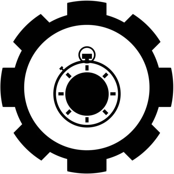 Icono ilustrado aislado sobre un fondo - cronómetro completo — Vector de stock