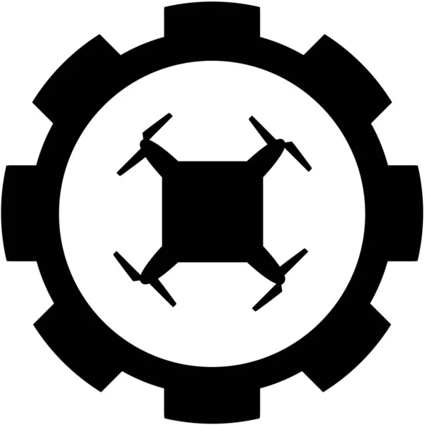Ілюстрована ікона ізольована на тлі-квадратний дрон — стоковий вектор