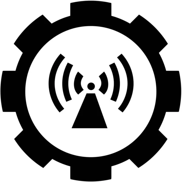 Icono ilustrado aislado sobre un fondo - Torre de radio — Vector de stock
