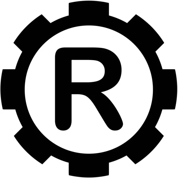 Icona illustrata isolata su uno sfondo - R — Vettoriale Stock