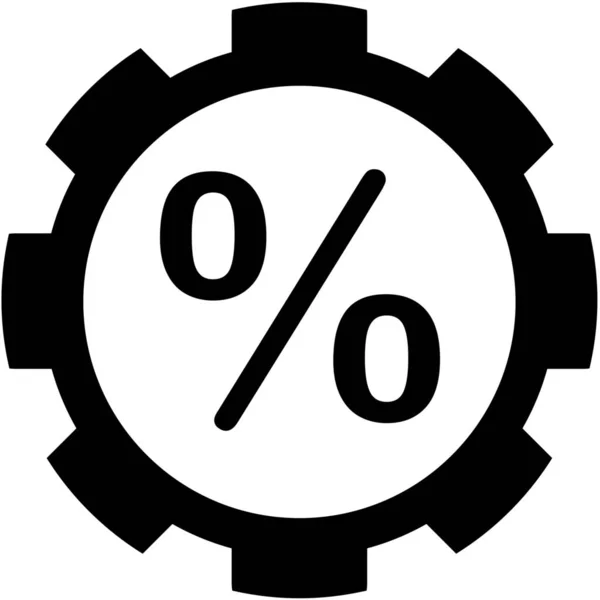Icône illustrée isolée sur un fond - Pourcentage — Image vectorielle