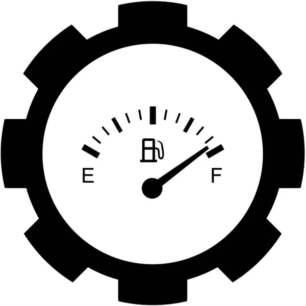 Illustrated Icon Isolated on a Background - Petrol Gauge Full — Stock Vector