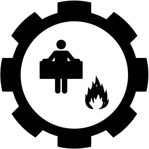Icono ilustrado aislado sobre un fondo - manta de fuego — Vector de stock