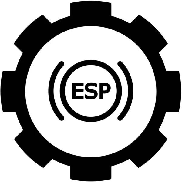 Abgebildetes Symbol isoliert auf einem Hintergrund - elektronische Stabilität — Stockvektor