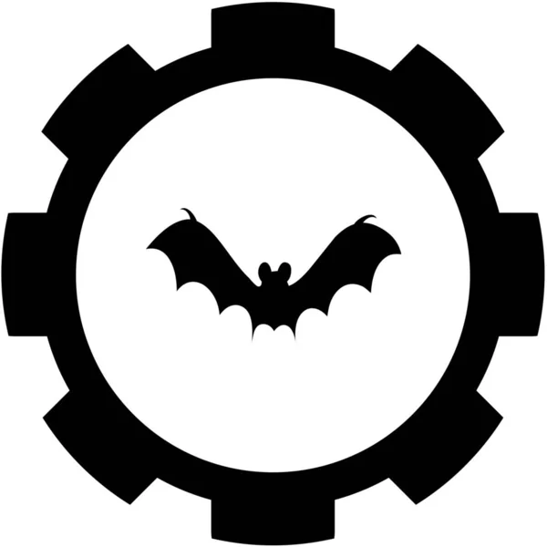 Ícone ilustrado isolado em um fundo - Bat2 — Vetor de Stock