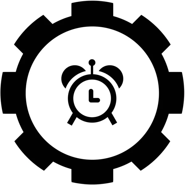 Icono ilustrado aislado sobre un fondo - Alarma — Vector de stock