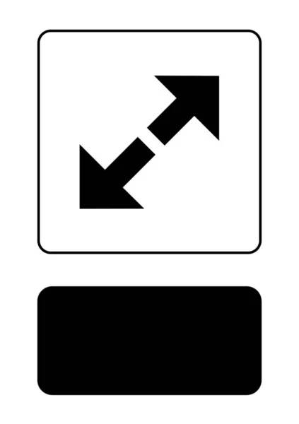 Illustriertes Symbol isoliert auf einem Hintergrund - Vergrößern — Stockvektor