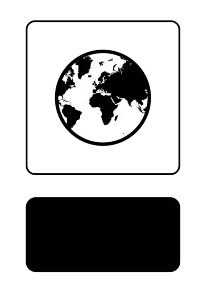 Illustrated Icon Isolated on a Background - World North America — Stock Vector