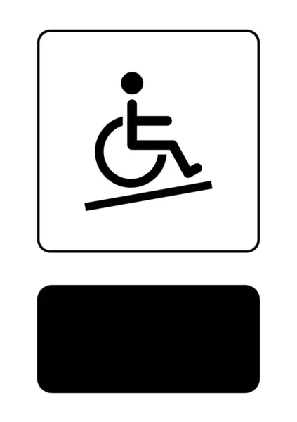 Illusztrált ikon izolált a háttérben-kerekesszékkel Accessibl — Stock Vector